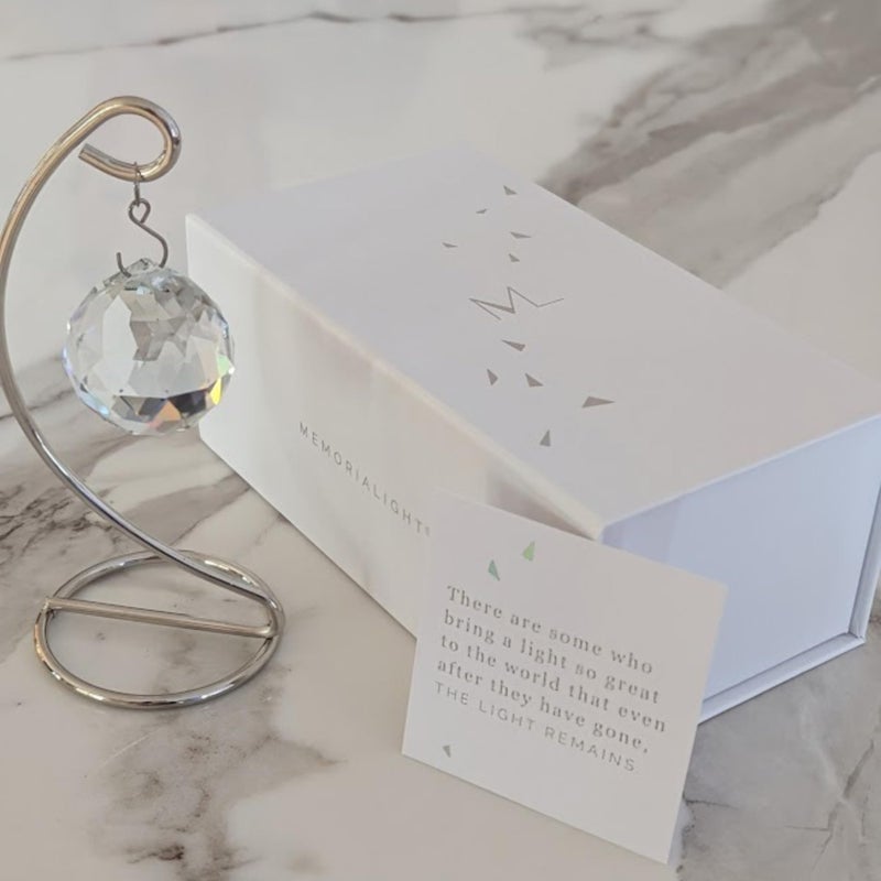 Memorialight Tabletop Sympathy Gift with Stand  Crystal Ornament Rainbow Maker  Unique Memorial Gift  Loss of Family & Loved Ones  Miscarriage or Grief Gift  Best for Bereavement & Daily Remembrance - Image 4